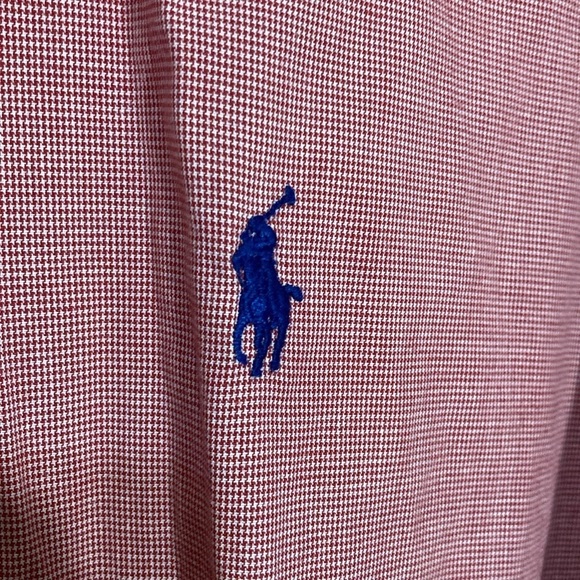 Polo Ralph Lauren Yarmouth Style pleated cuff men’s Large 15 1/2 32/33 blue lab - Picture 3 of 7